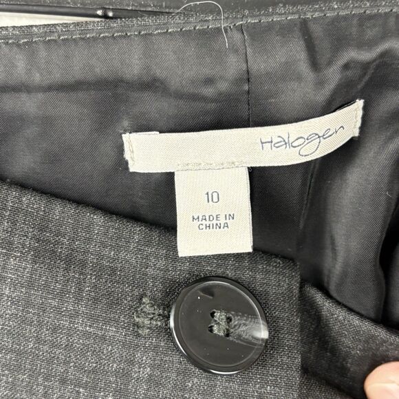 Halogen Classic Career Professional Pencil Skirt Women 10 Black Pocket Side Zip - Picture 8 of 10